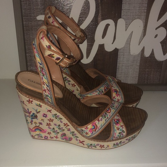 Gianna Bini peasant pattern wedges - Picture 3 of 5